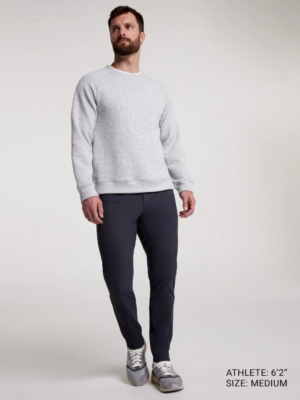 VRST Men's Recharge Lunar Fleece Crew - Color: Light Grey Heather